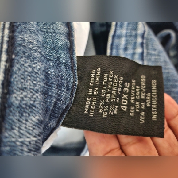 Waimea Men's Distressed Slimmer Fif Blue Jeans Size 40/32 . - Picture 12 of 12